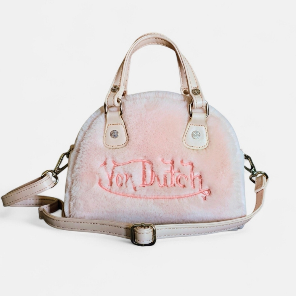 🩷 Von Dutch Limited Edition Rare Celebrity Coveted Barbie Pink Faux Fur Bowler